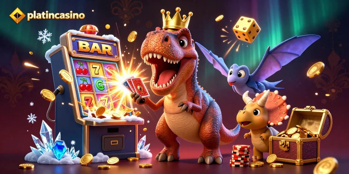 Experience the excitement of platincasino with playful characters and thrilling slot machine action.