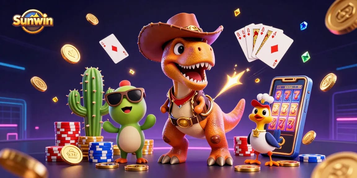 Experience winning at Sunwin with vibrant casino elements and action-packed gameplay.