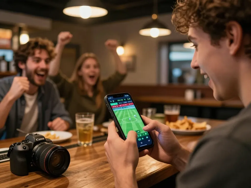 Cakhiatv user placing bets during live football match, capturing the excitement of sports betting.