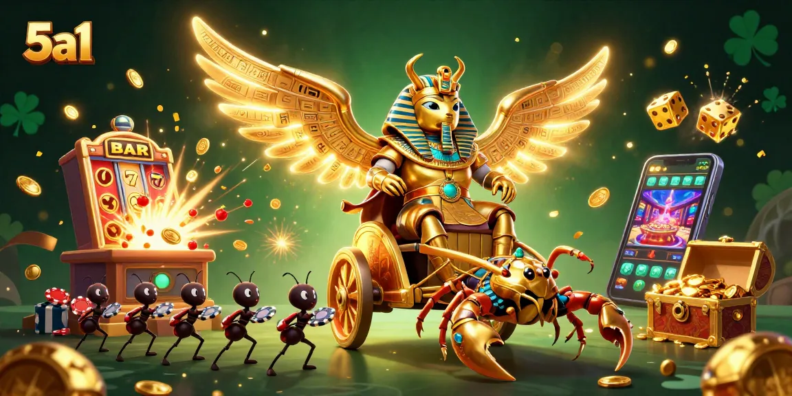 Win big at 5a1 with a thrilling casino scene packed with golden treasures and exciting gameplay.