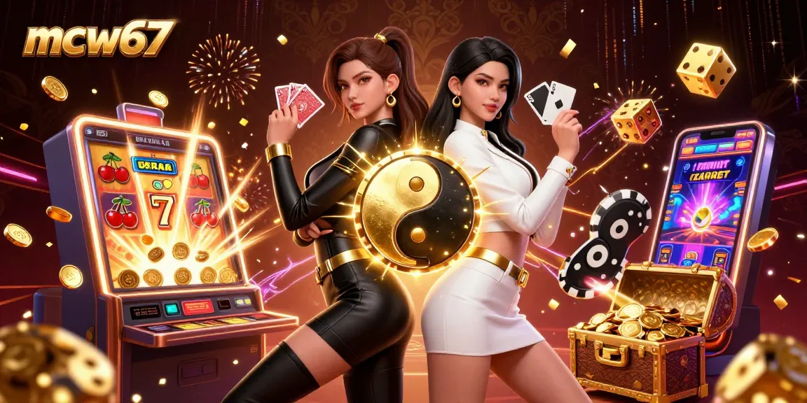 Play at mcw67 with stunning Asian twin women displaying poker skills among explosive casino elements.
