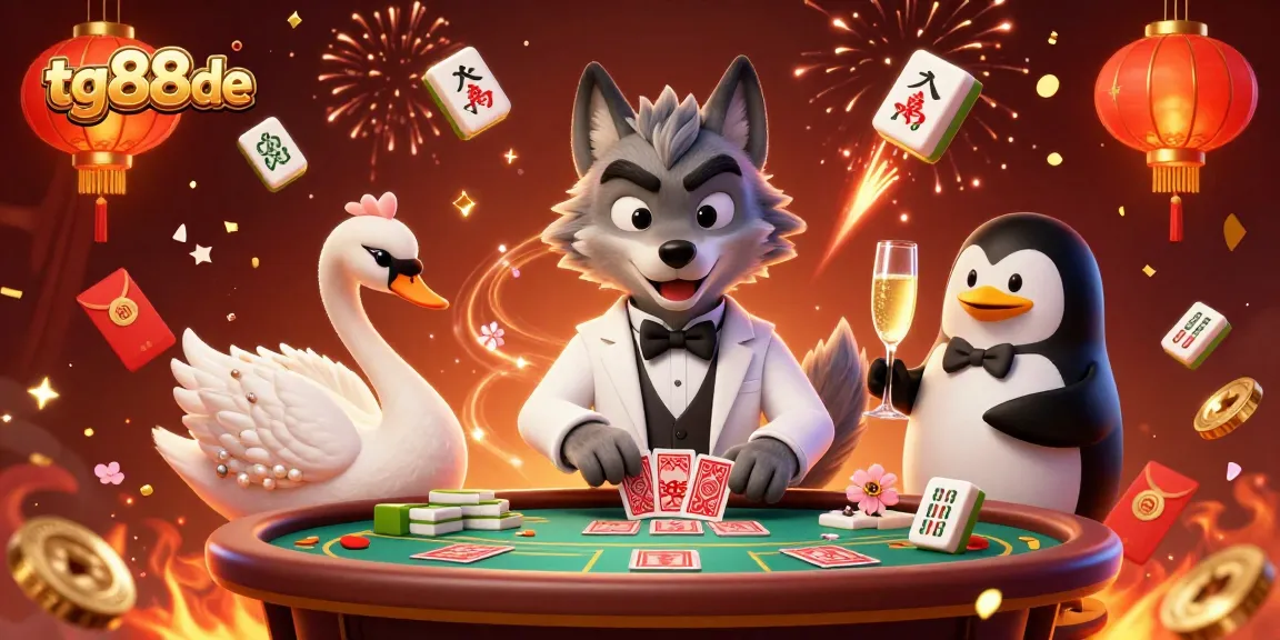 Experience thrilling baccarat action at tg88de with vibrant characters and festive casino elements.