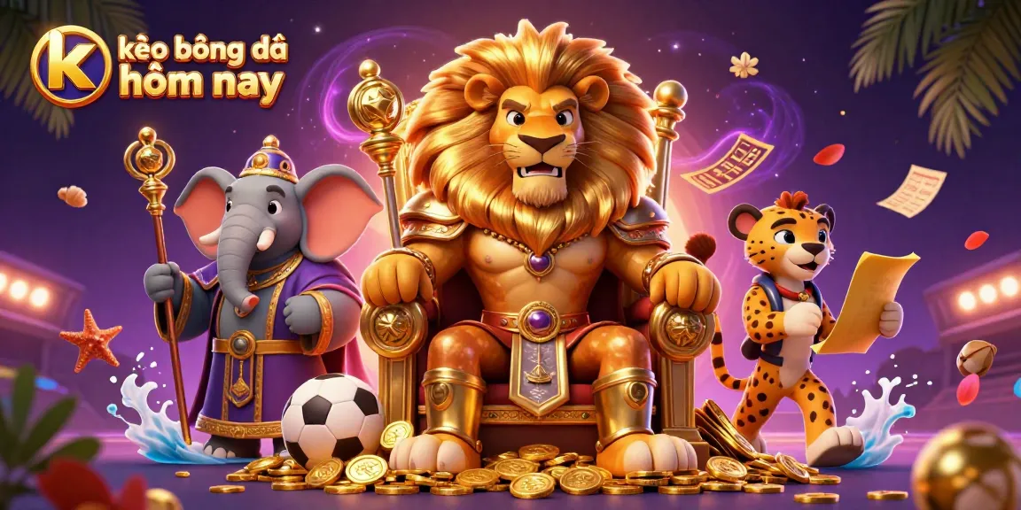Engage with kèo bóng đá hôm nay through a vibrant sports betting scene featuring animated characters and dynamic elements.
