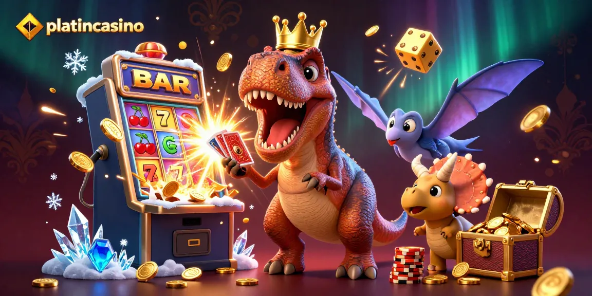 Experience the excitement of platincasino with playful characters and thrilling slot machine action.