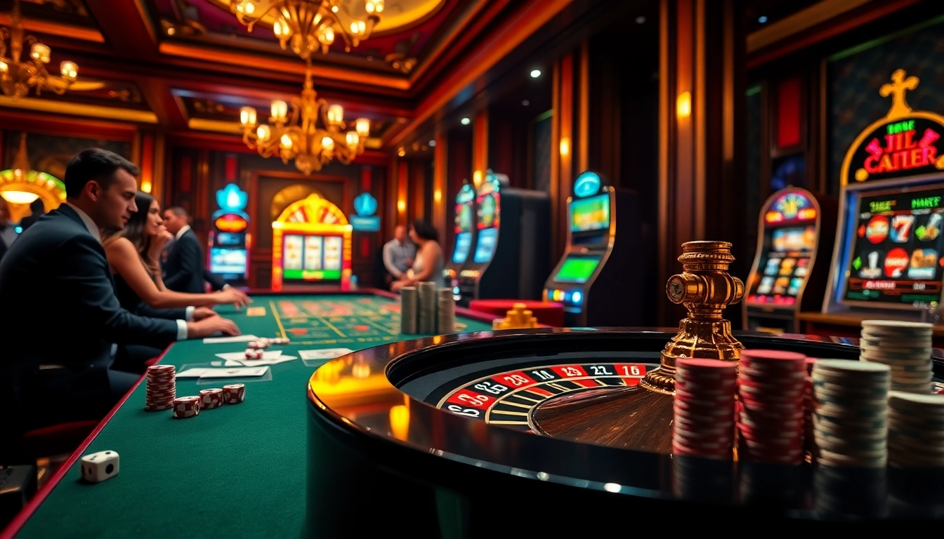 Experience the thrill of winning at mmoo with vibrant casino games and players at the roulette table.