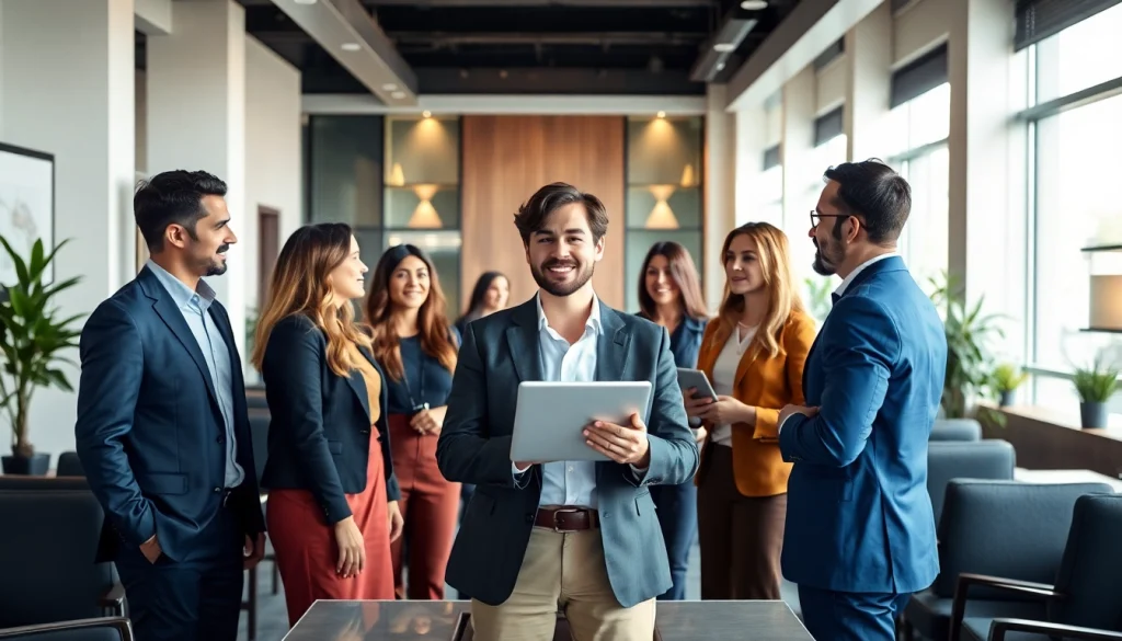 Headhunter Schweiz berät Kandidaten in einem eleganten Büro mit natürlichem Licht.